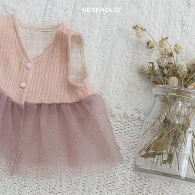 Bebe holic14｜(3m-18m) 壓紋薄紗背心5