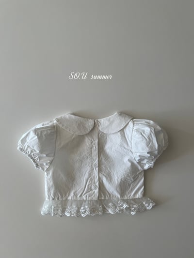 SO.U11｜(6m-4y) 蕾絲滾邊短版上衣9