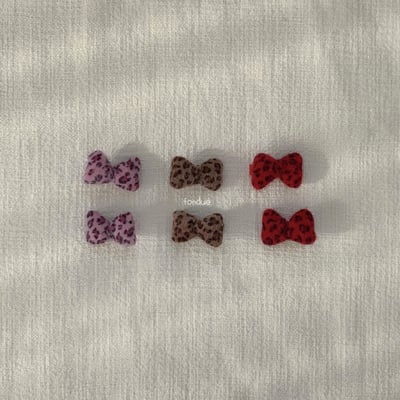 Fondue 37｜(Free)  豹紋蝴蝶結髮夾1
