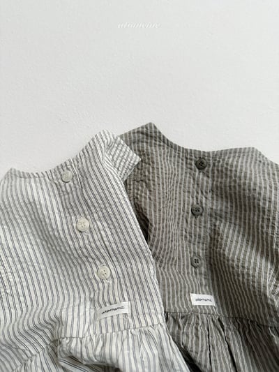 Atomeme21｜(70-110) 條紋綁帶連身褲3