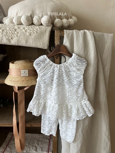 thelala29｜ (70-115) 幸運草蕾絲無袖上衣9