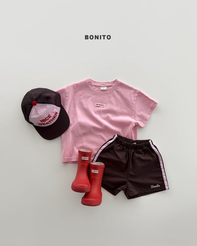 Bonito48｜(75cm-125cm) 5色小標貼圓領上衣17