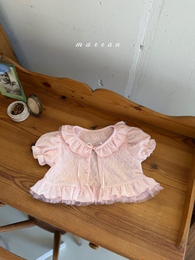 Marron34｜(1y-6y) 蝴蝶結格紋外套4