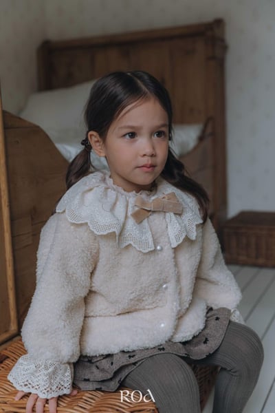 ROA04｜(80cm-120cm) 2色蕾絲領袖邊絨毛外套15