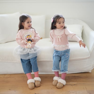 neneru22｜(70cm-125cm) 2色公主袖捲邊上衣4