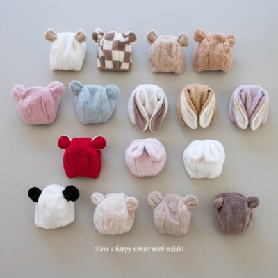 M-KIDS11｜(55-115cm) 16色動物毛毛鈕扣帽1