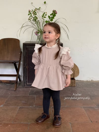 JE577｜(66-90cm) 蕾絲領飛袖包屁裙13