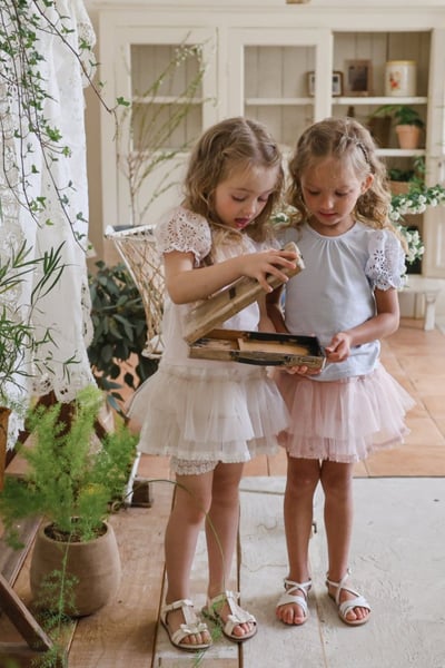 FLO19｜(75-140) 鏤空泡泡袖上衣7