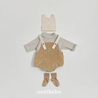 Oottbebe71｜(0m-12m)  冬季燈芯絨吊帶包屁衣13