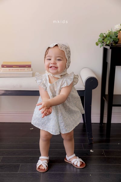 M-KIDS60｜(65-80cm) 壓紋碎花套裝4