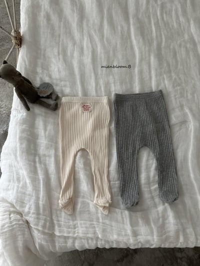 Bloom.b37｜(0m-18m) 素面羅紋褲襪6