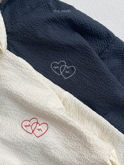 MiniRobe19｜(70-110) 波紋愛心連帽外套2