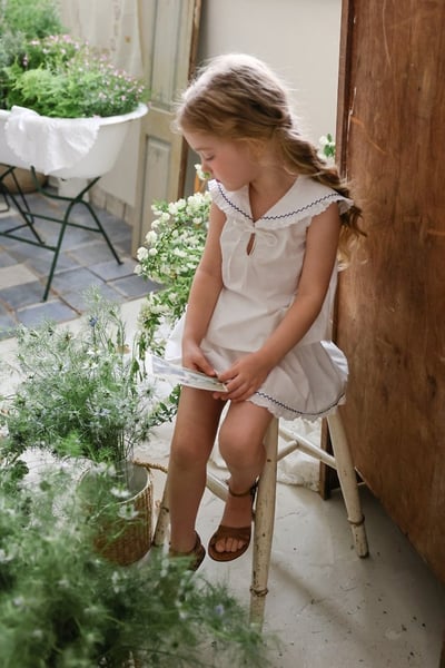 FLO37｜(75-140) 花邊翻領綁帶上衣23