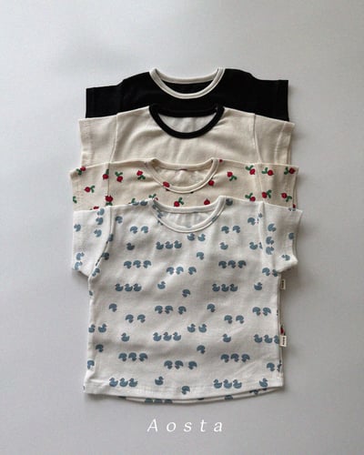 AOSTA43｜(6m-5y) 4款夏季羅紋短袖上衣1