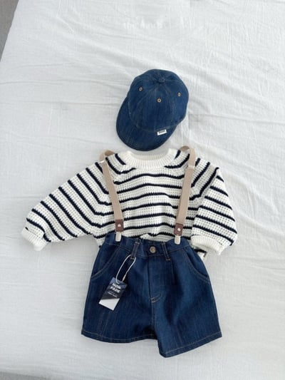 MiniRobe37｜(70-110) 條紋針織上衣13