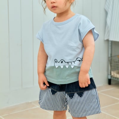 1st blue04｜(~93-118cm) 恐龍短褲1