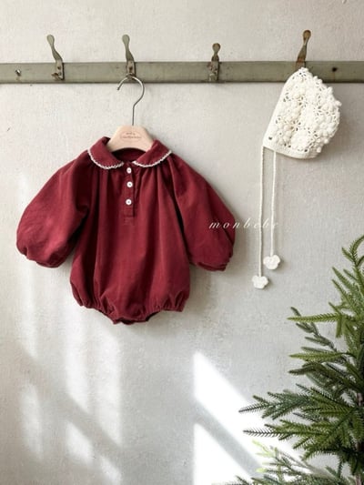 MONBEBE43｜(3m-24m) 簡約聖誕紅包屁衣2