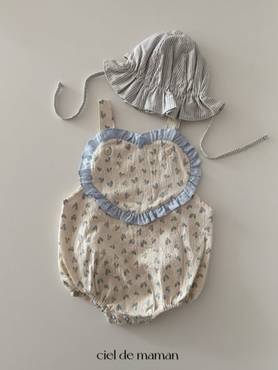 Cieldemaman｜(3-15m) 甜蜜愛心包屁衣6