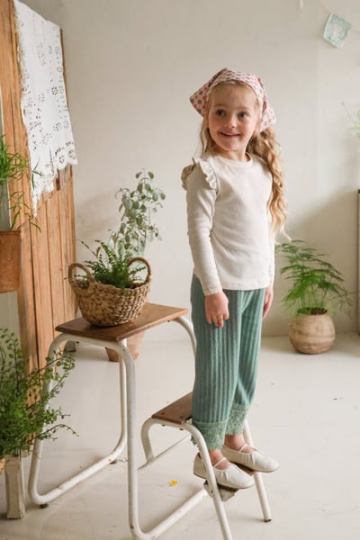 FLO27｜(75-140) 5色荷葉飛袖上衣11