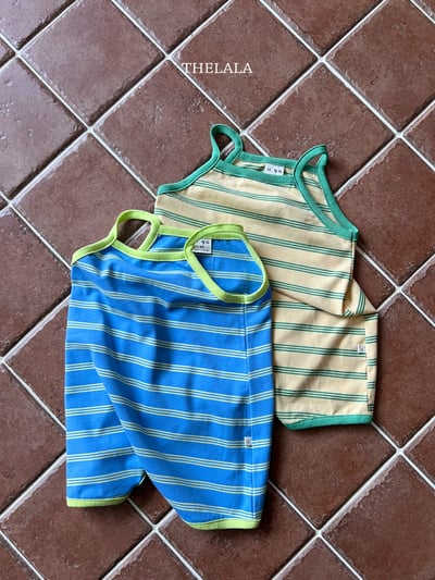 thelala48｜ (0m-18m) 條紋細肩包屁扣8