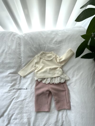 Bloom.b38｜(0m-24m/85cm-125cm) 蕾絲裙擺刷絨長褲9