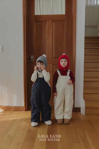 lala land56｜(75cm-120cm) 2色絎縫刷毛口袋吊帶長褲8