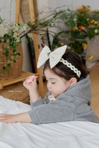 bebe nine23 (free) 2色黑白大蝴蝶結髮帶7