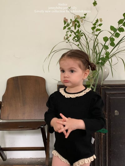 JE578｜(66-90cm) 蕾絲捲邊包屁衣/蕾絲花邊無根襪19