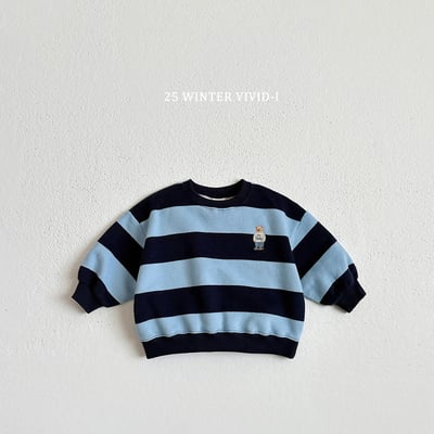 vivid49｜(78cm-125cm) 小熊條紋休閒上衣8