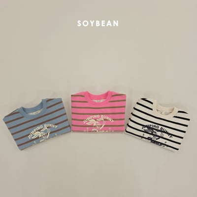 Soybean58｜(75cm-118cm) 小兔條紋休閒上衣5