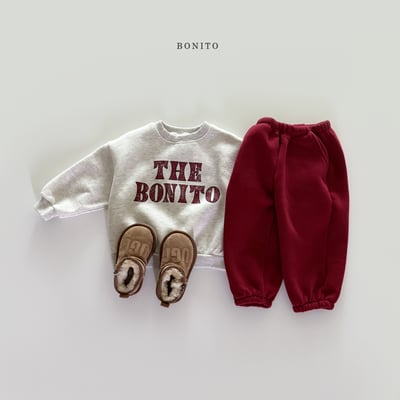 Bonito48｜(75cm-125cm) 素面休閒束口褲17