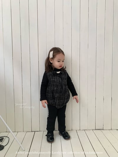JE 657｜(66-90cm)  格紋翻領娃娃包屁衣5