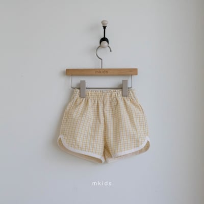 M-KIDS24｜(65-115cm) 開岔格紋短褲8