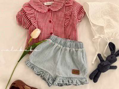 Valubebe 36｜(65-90cm) 荷葉邊牛仔褲7