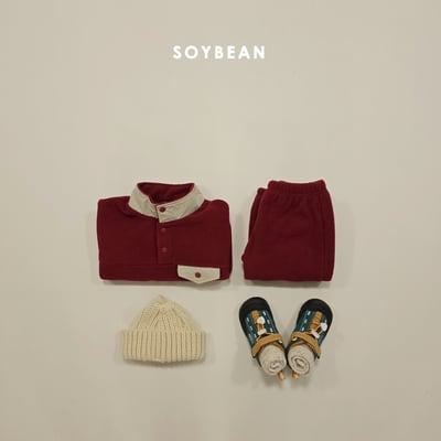 Soybean30｜(75cm-118cm) 抓絨半開襟扣套裝13