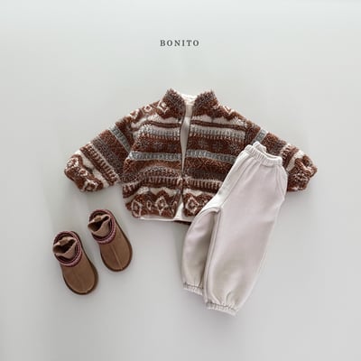 Bonito46｜(75cm-125cm) 北歐刷毛拉鍊外套6