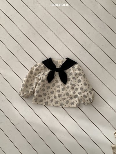 Bebe holic41｜(3m-18m) 領結碎花娃娃袖襯衫19