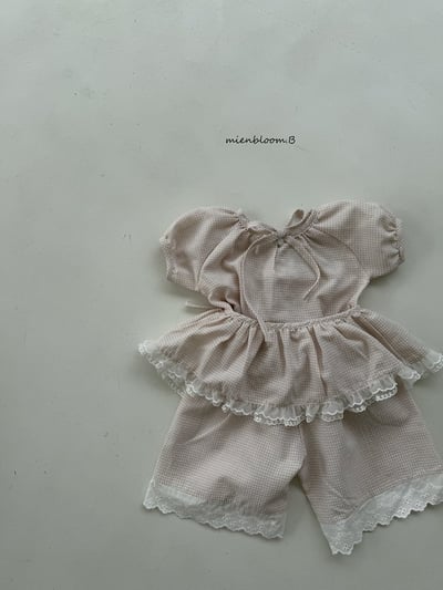 Bloom.b52｜(55cm-118cm) 格紋綁帶圍裙4