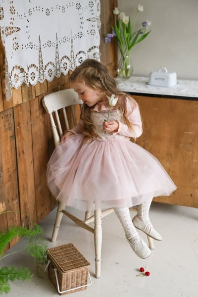 FLO37｜(75-140) 2色法式細肩薄紗洋裝18