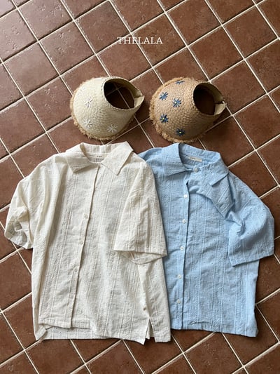 thelala37｜ (70-115-mom) 壓花親子襯衫13