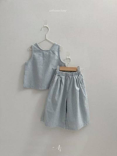 Atomeme10｜(70-110) 格紋無袖設計上衣3