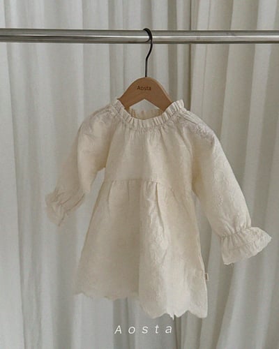 AOSTA30｜(6m-5y) 花卉壓紋/條紋洋裝2