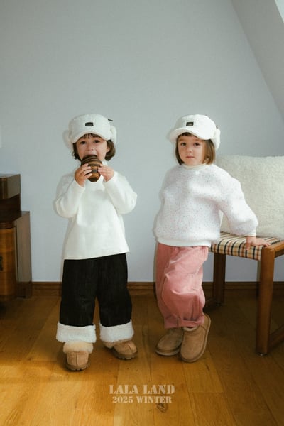 lala land75｜(75cm-120cm) 2色反摺刷毛直筒牛仔褲3