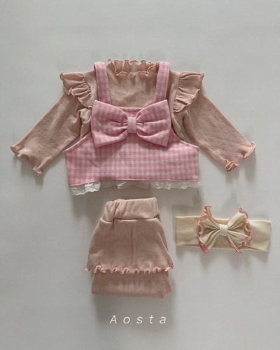 AOSTA26｜(6m-5y) 蝴蝶結蕾絲小背心11