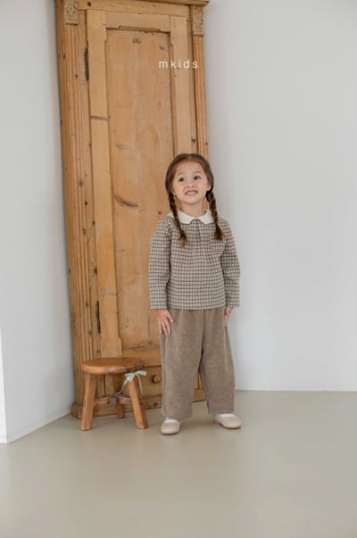 M-KIDS20｜(65-115cm) 2色燈心絨軟綿直筒長褲16