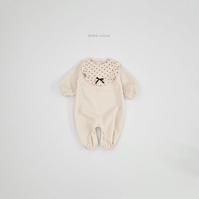 bebe nine04 (55cm-75cm) 2色磨毛荷葉圍兜設計連身衣16