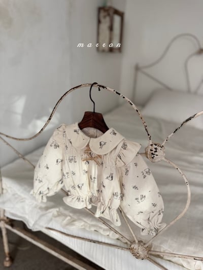 Marron 36｜(1y-6y) 法式小兔印花縮口襯衫8