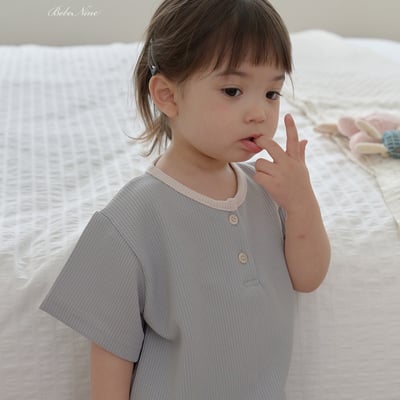 bebe nine12  (65cm-115cm) 3色鈕釦休閒套裝8