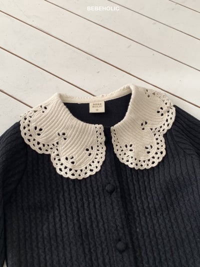 Bebe holic22｜(3m-18m) 花瓣領針織開襟外套13