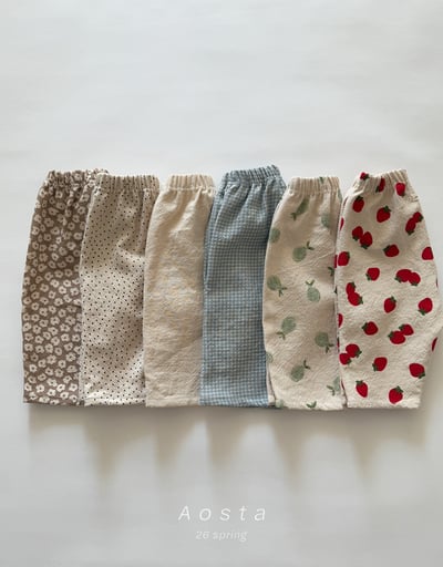 AOSTA41｜(6m-5y) 印花直筒長褲1